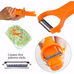 Magic Trio Vegetable Fruit Peeler Longer Handle With 3 Different Blades