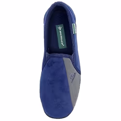 Mens Famous Dunlop WINSTON II Slippers with Super Comfort Cushioned Insock - Navy Blue/Grey, UK 11 / EU 46 / US 12