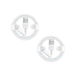 1m Fast Charger Long Foxconn Cable [PACK OF 2] USB Lead For Apple iPhone 7 8 XS XR 11 12 Pro