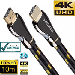 10M Premium 4K Hdmi Cable 2.0 High Speed Gold Plated Braided Lead 2160P 3D Hdtv Uhd