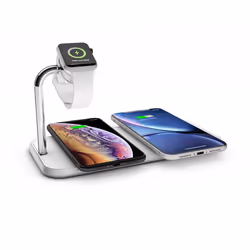 ZENS Dual+Watch Aluminium Wireless Charger – White - Additional view 4
