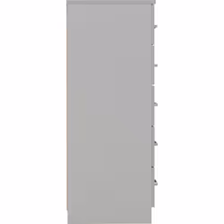 Grey Bedroom Furniture - Bedside Storage Cupboard - 5 Drawer Narrow Chest