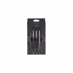 Jotter London Trio Discovery Pack Ballpoint Pen Royal Blue Gel Pen Red Kensington Mechanical Pencil Stainless Steel