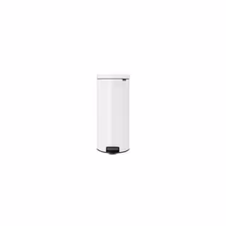 Brabantia Pedal Bin newIcon with Plastic Inner Bucket, 30 Litre - White