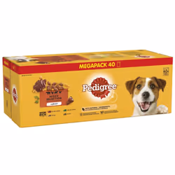 120 X 100G Pedigree Adult Wet Dog Food Pouches Mixed Selection in Jelly