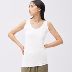 Gu By Uniqlo Style Dry Tank Top With Sweat Absorption - 01 OFF WHITE/XS