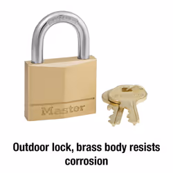 Master Lock 140D Padlock, 1 Pack, Brass
