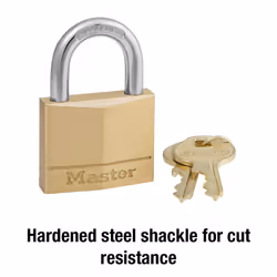 Master Lock 140D Padlock, 1 Pack, Brass