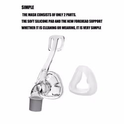 BMC NM4 Nasal Mask CPAP Mask Sleep Mask with Headgear S/M/L Three Size Suitable for CPAP Machine Connect Hose and Nose - M