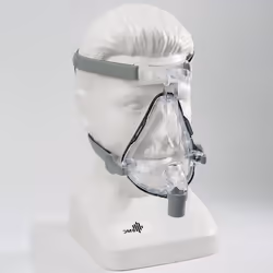 BMC F1B Full Face Mask CPAP Auto CPAP BiPAP Mask Wish Headgear for Sleep Apnea Snoring People - S