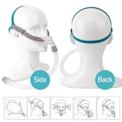 BMC P2 Nasal Pillow Mask Light Weight Sleep CPAP Mask for Snore Medical Machines S/M/L Three Size Soft Cushions - All size