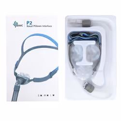 BMC P2 Nasal Pillow Mask Light Weight Sleep CPAP Mask for Snore Medical Machines S/M/L Three Size Soft Cushions - All size