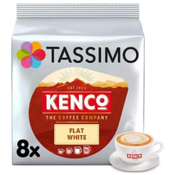 Tassimo Kenco Flat White Coffee Pods (Pack of 5, Total 40 Coffee Capsules)