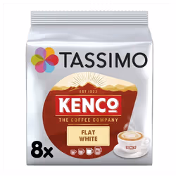 Tassimo Kenco Flat White Coffee Pods (Pack of 5, Total 40 Coffee Capsules)