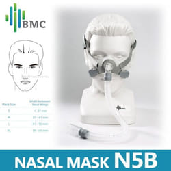 BMC Nasal Mask N5B For CPAP Auto CPAP BPAP Ventilator - L