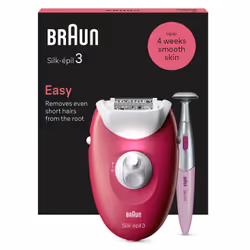 Braun Silk-épil 3 Silk-epil 3 SE3-202 Epilator, Berry, 20 tweezers, AC, 100-240 V, 50-60 Hz, Germany
