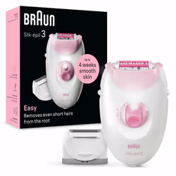 Braun Silk-épil 3 3-031, Pink, White, 20 tweezers, SoftLift, AC, Germany