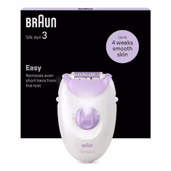 Braun Silk-épil 3 Silk-epil 3 SE3-000 Epilator, Purple, White, 20 tweezers, MicroGrip, AC, 100 - 240 V, 50 - 60 Hz