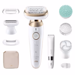 Braun Silk-épil 9 Flex SkinSpa 9-481 3D, Gold, White, Bikini, 0.5 mm, Battery, Germany