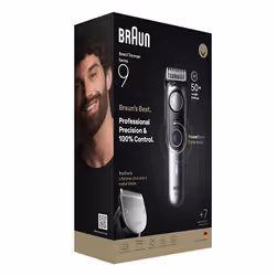 Braun BeardTrimmer 9 BT9520 beard trimmer Battery 52 2 cm Wet & Dry Black, Grey