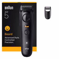 Braun BeardTrimmer 5 BT5500, Washable, Battery, Black