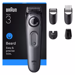 Braun BeardTrimmer 3 BT3560, Battery, Black, Grey