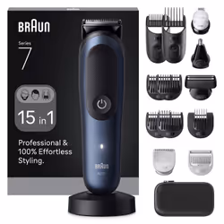 Braun AIO7560, Black, Blue, 0.5 mm, 2.1 cm, Universal, Battery, 120 min