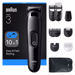 Braun AIO3560, Black, 0.5 mm, 2.1 cm, Battery, 50 min, Built-in battery