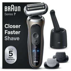 Braun Series 7 72-C7650cc Foil shaver Trimmer Black, Brown