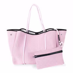 POPUPS Large Neoprene Tote Bag for Women - Everyday Designer Handbag for Travel Work and Beach with Pockets and Zipper Pouch ...
