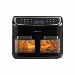 Salter EK5668GW Dual View Air Fryer Oven  XL Multi-Cooker with 12L Capacity, Add Divider for 5L Dual Cooking, Removable Clean ...