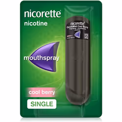 Nicorette QuickMist Cool Berry Mouth Spray, 1 mg/Spray, Single Pack - 150 Sprays (Quit Smoking & Stop Smoking Aid)