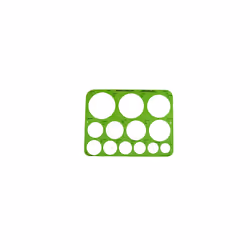 Jumbo Circles Geometric Template, 8-3/4 x 11-1/2 Inches