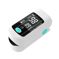 Fingertip Pulse Oximeter Blood Oxygen Saturation  SpO2  & PR Monitor 8S Quick Measure,Pulse Rate - blue