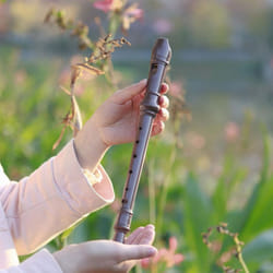 J32 Abs Soprano Descant Recorder German Style 8 Holes G Key Fingering Recorder Instrument With - coffee