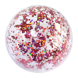 40cm/16inch Beach Ball Transparent Inflatable Swimming Pool Toy Ball with Beautiful Confetti - rose gold
