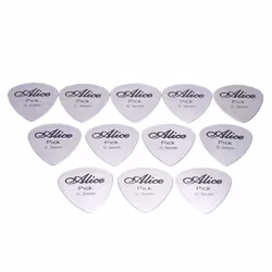 Alice AP-12S 12pcs/pack 0.3mm Stainless Steel Metal Guitar Picks Plectrum