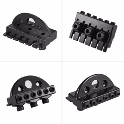 6-string Headless Electric Guitar String Locking Nut Set with 2 Wrench 2 Screw Black