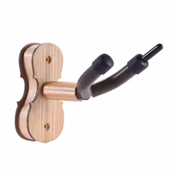 Hardwood Violin Hanger Hook with Bow Holder for Home &amp; Studio Wall Mount Use Rosewood Color