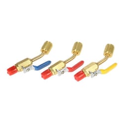 3 Pcs Color Coded R410A R134A Shut Valves Heavy Duty Solid Metal &amp; Copper