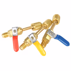 3 Pcs Color Coded R410A R134A Shut Valves Heavy Duty Solid Metal &amp; Copper