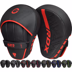RDX Boxing Pads Curved Focus Mitts, Maya Hide Leather KARA Hook and jab Training Pads, Adjustable Strap Ventilated, MMA Muay  ...