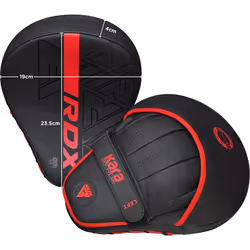 RDX Boxing Pads Curved Focus Mitts, Maya Hide Leather KARA Hook and jab Training Pads, Adjustable Strap Ventilated, MMA Muay Thai Kickboxing Coaching