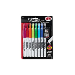 Sharpie  Retractable Permanent Markers  Fine Point  Assorted  8-Set