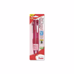 Pentel Of America Pink Ribbon Twist-Erase CLICK Mechanical Pencil, 0.7 mm, 2/Pk