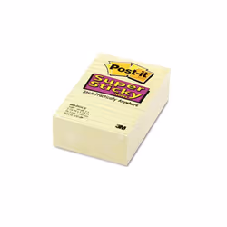 3M  Super Sticky Notes  4 x 6  Canary Yellow  Five 90-Sheet Pads Pack