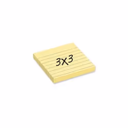 3M  Sticky note Notes, Lined, 3 in. x 3 in., 100 Sheets-PD, 12-PK, Yellow