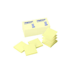 3M Company  Highland Pop-Up Notes 3 X 3 Yew 12 Pads