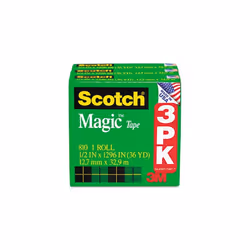 3M Magic Tape Refill 1/2 x 36 Yards 3 Pack