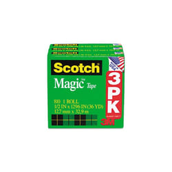 3M  Magic Tape Refill  1/2   x 36 Yards  3 Pack